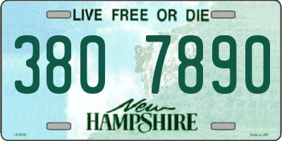 NH license plate 3807890