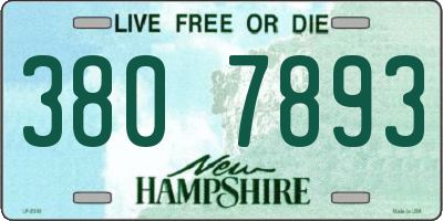 NH license plate 3807893