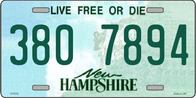 NH license plate 3807894