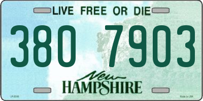 NH license plate 3807903