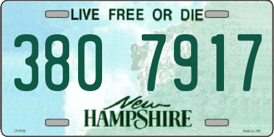 NH license plate 3807917