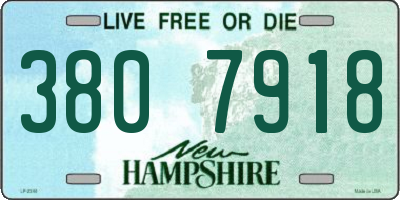NH license plate 3807918
