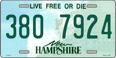 NH license plate 3807924
