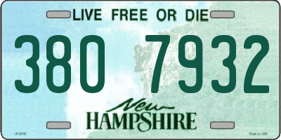 NH license plate 3807932
