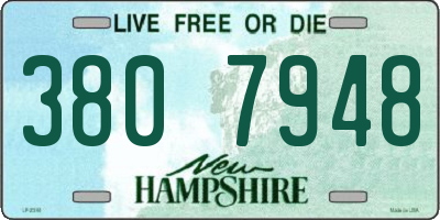 NH license plate 3807948