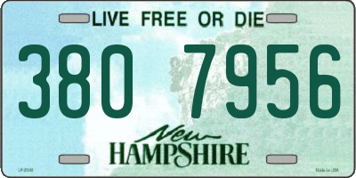 NH license plate 3807956