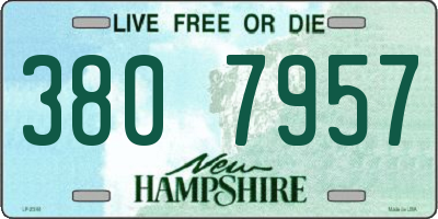 NH license plate 3807957