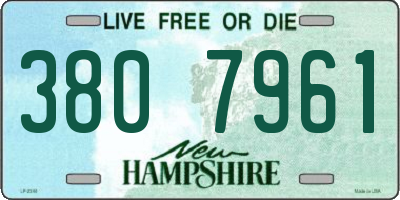 NH license plate 3807961