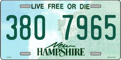 NH license plate 3807965