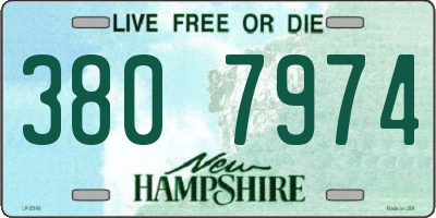 NH license plate 3807974