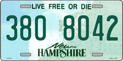 NH license plate 3808042