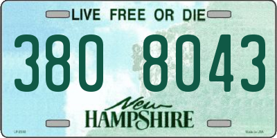 NH license plate 3808043
