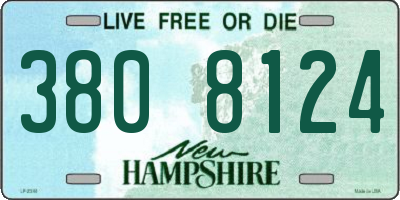 NH license plate 3808124