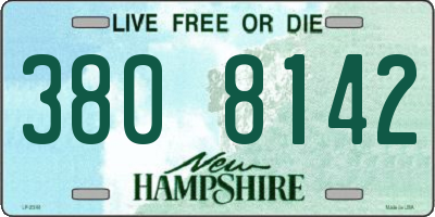 NH license plate 3808142