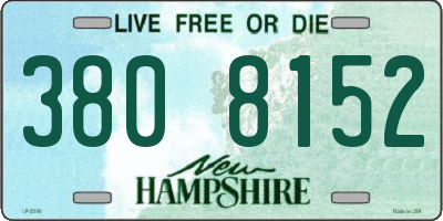 NH license plate 3808152