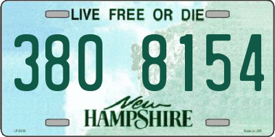 NH license plate 3808154