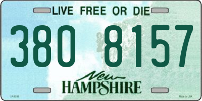 NH license plate 3808157