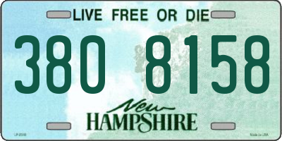 NH license plate 3808158