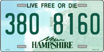 NH license plate 3808160