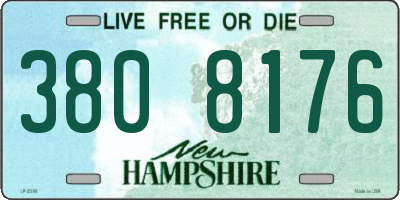 NH license plate 3808176