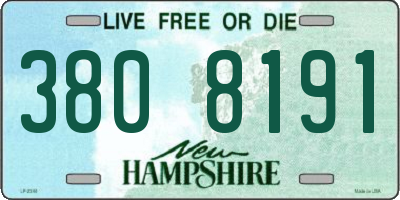 NH license plate 3808191