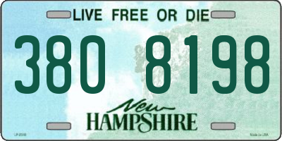 NH license plate 3808198
