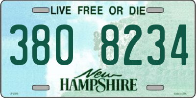 NH license plate 3808234