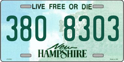 NH license plate 3808303