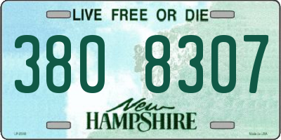 NH license plate 3808307
