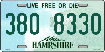 NH license plate 3808330