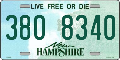 NH license plate 3808340
