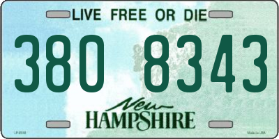 NH license plate 3808343