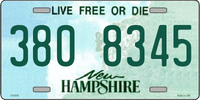 NH license plate 3808345
