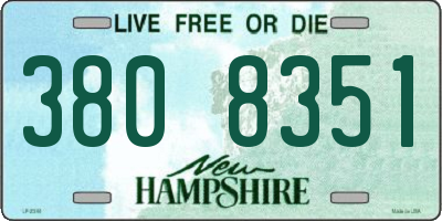 NH license plate 3808351