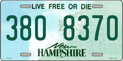 NH license plate 3808370