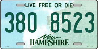 NH license plate 3808523