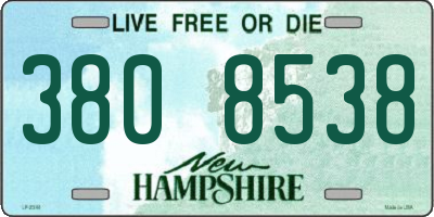 NH license plate 3808538