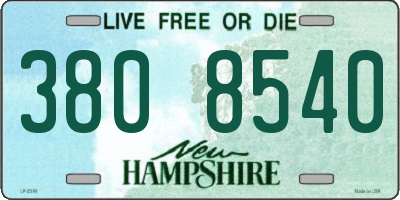 NH license plate 3808540