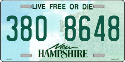 NH license plate 3808648