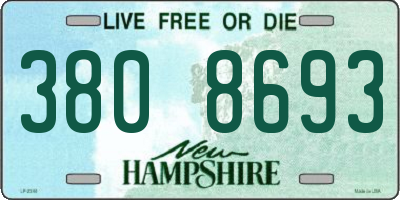 NH license plate 3808693
