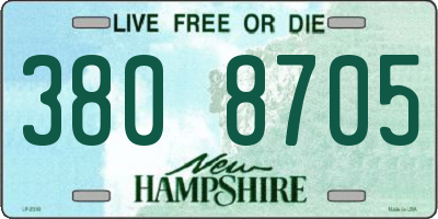 NH license plate 3808705