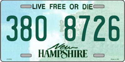 NH license plate 3808726