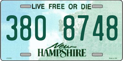 NH license plate 3808748