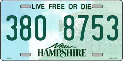 NH license plate 3808753