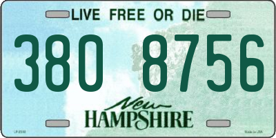 NH license plate 3808756
