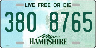NH license plate 3808765