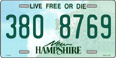 NH license plate 3808769