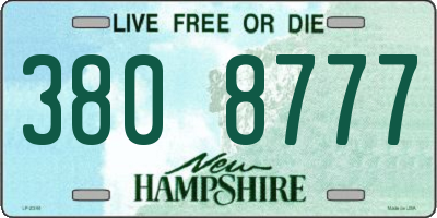 NH license plate 3808777