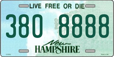 NH license plate 3808888