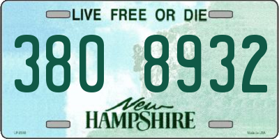 NH license plate 3808932